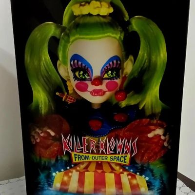 Caixa vazia da boneca Monster High Skullector Shorty - Killer Klownz - Foto 1
