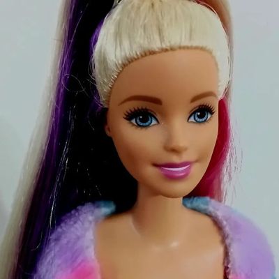 Barbie Rainbow Sparkle Hair - Cabelos de Arco-íris - Foto 3