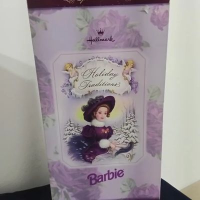 Caixa vazia da boneca Barbie Holiday Traditions Hallmark - Foto 3